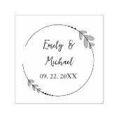 Elegant and Personalized Wedding Stamps – Custom Zelfinktende Stempel (Design)