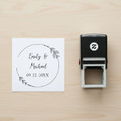 Elegant and Personalized Wedding Stamps – Custom Zelfinktende Stempel