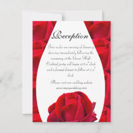 elegant and romantic red roses kaart