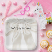 Elegant and Simple Bow Theme Paper Plates Papieren Bordje (Feest)