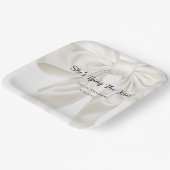 Elegant and Simple Bow Theme Paper Plates Papieren Bordje (Gebogen)