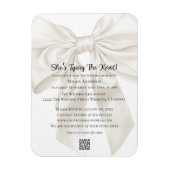 Elegant and Simple Bow Theme Wedding Shower Magneet (Verticaal)