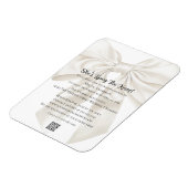 Elegant and Simple Bow Theme Wedding Shower Magneet (Linkerzijde)