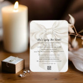 Elegant and Simple Bow Theme Wedding Shower Magneet