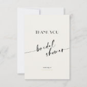 Elegant and Simple - Minimalist Bridal Shower Bedankkaart (Voorkant)
