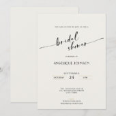 Elegant and Simple - Minimalist Bridal Shower Kaart (Voorkant / Achterkant)