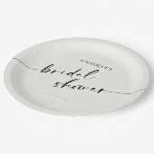 Elegant and Simple - Minimalist Bridal Shower Papieren Bordje (Gekanteld)