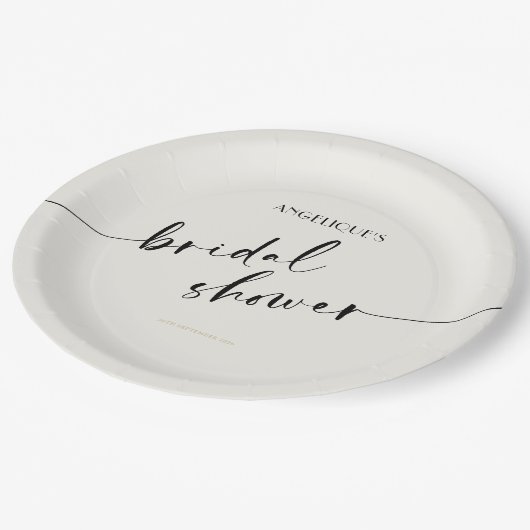 Elegant and Simple - Minimalist Bridal Shower Papieren Bordje (Gekanteld)