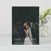 Elegant and Simple White Typography Wedding STD Kaart (Staand voorkant)