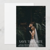 Elegant and Simple White Typography Wedding STD Kaart (Voorkant / Achterkant)