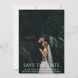 Elegant and Simple White Typography Wedding STD Kaart