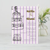 Elegant and Whimsical Pastel Stripes  Kaart (Staand voorkant)