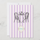 Elegant and Whimsical Pastel Stripes  Kaart (Achterkant)