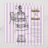 Elegant and Whimsical Pastel Stripes  Kaart (Voorkant / Achterkant)