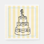 Elegant and Whimsical Pastel Stripes Servet (Voorkant)