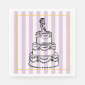 Elegant and Whimsical Pastel Stripes  Servet (Voorkant)