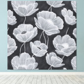 Elegant and Whimsical Poppies Canvas Afdruk (Insitu (Houten vloer))