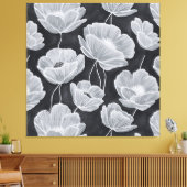 Elegant and Whimsical Poppies Canvas Afdruk (Insitu (Woonkamer))