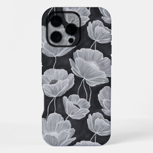 Elegant and Whimsical Poppies iPhone Hoesje (Achterkant)