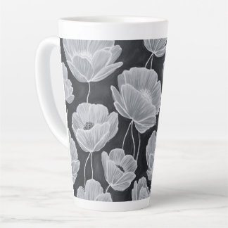 Elegant and Whimsical Poppies Latte Mok