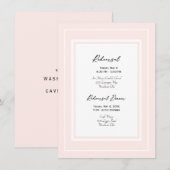 Elegant and White Wedding Rehearsal Kaart (Voorkant / Achterkant)