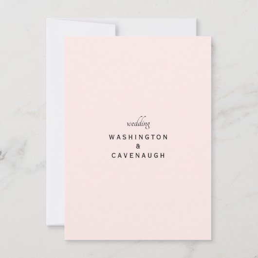 Elegant and White Wedding Rehearsal Kaart (Achterkant)