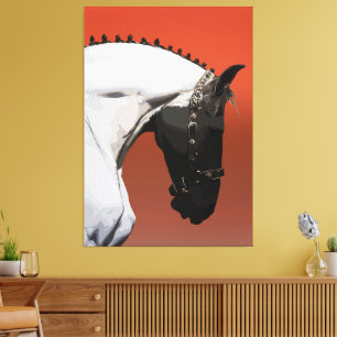 Elegant Andalusisch Paard – Majestueuze Paardenspo Canvas Afdruk