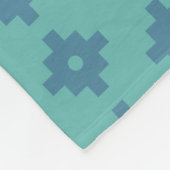 Elegant Andean Geometric Pattern op Blauwgroen Fleece Deken (Hoek)