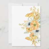 Elegant Anemone Bloemen Sinaasappel & Wit Verjaard Kaart (Achterkant)