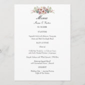 Elegant Anemone Dark Grey Wedding of Party Menu (Voorkant)