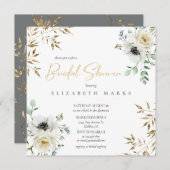 Elegant Anemone Floral Bridal Shower Kaart (Voorkant / Achterkant)