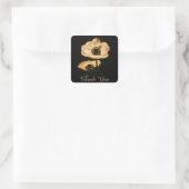 Elegant Anemone Flowers Bedankt Vierkante Sticker (Tas)