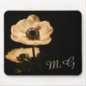 Elegant Anemone Flowers Initialen Muismat (Voorkant)
