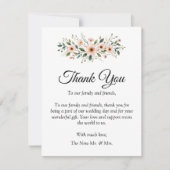 Elegant Anemone Wildflower Botanical Wedding  Bedankkaart (Voorkant)