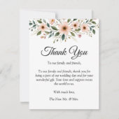 Elegant Anemone Wildflower Botanical Wedding  Bedankkaart (Voorkant)