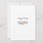 Elegant Anemone Wildflower Botanical Wedding Kaart (Achterkant)