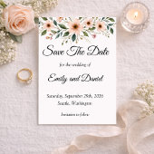 Elegant Anemone Wildflower Save the Date Card