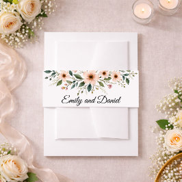 Elegant Anemone Wildflower Wedding Invitation Uitnodigingen Wikkel