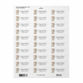 Elegant Anemone Wildflower Wedding Return Address Etiket (Full Sheet)