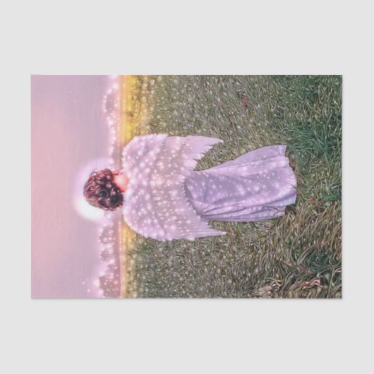 Elegant Angel Art Glitter String Lights Design Tissuepapier (Voorkant)