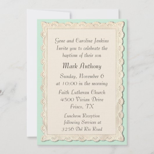 Elegant  Angel Panting Baptism Uitnodiging (Voorkant)