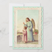 Elegant  Angel Panting Baptism Uitnodiging (Achterkant)