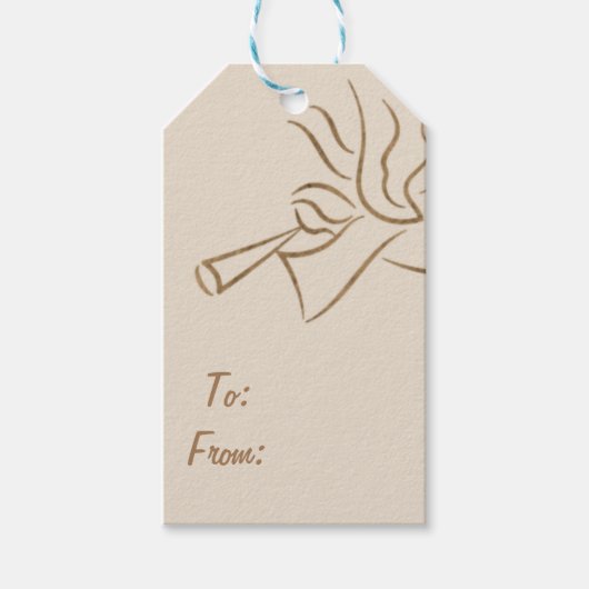 Elegant Angel Rechthoekig Gift Label Cadeaulabel (Voorkant)