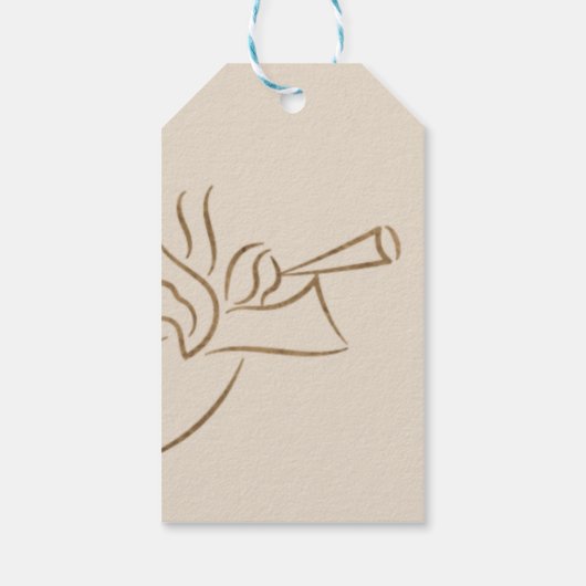 Elegant Angel Rechthoekig Gift Label Cadeaulabel (Achterkant)