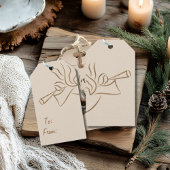 Elegant Angel Rechthoekig Gift Label Cadeaulabel