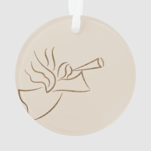 Elegant Angel Rechthoekig Gift Label Ornament (achterkant)