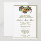 Elegant Angels Baptism Christening Floral Kaart (Voorkant / Achterkant)