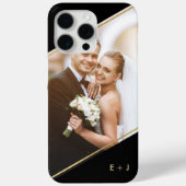 Elegant Angle Monogramed Custom Photo Case-Mate iPhone Case (Achterkant)