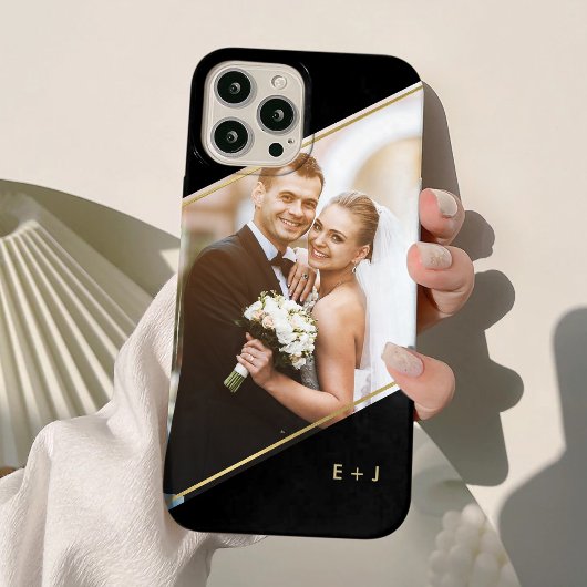 Elegant Angle Monogramed Custom Photo Case-Mate iPhone Case