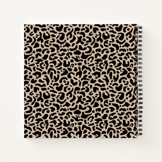 Elegant Animal Print Artist Sketchbook Notitieboek (Achterkant)